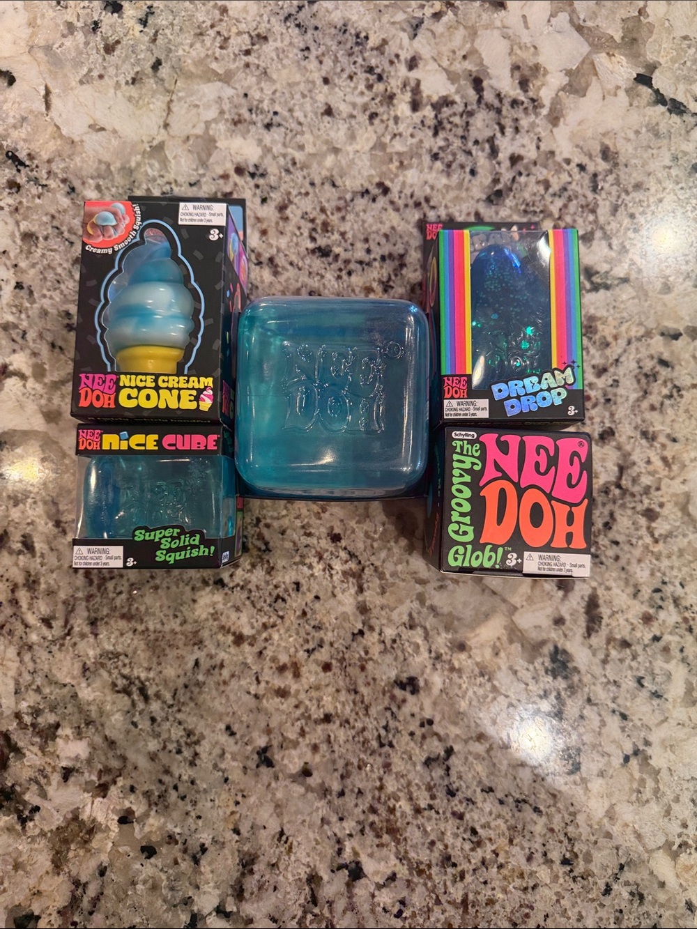 Nee Doh BLUE bundle of 5 NEW